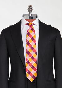 Paul Stuart Printed Curved Squares Tie, thumbnail 2