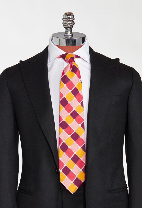 Paul Stuart Printed Curved Squares Tie, image 2