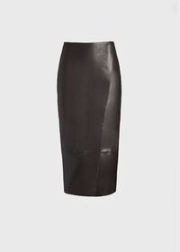 Paul Stuart Leather Midi Skirt, thumbnail 1