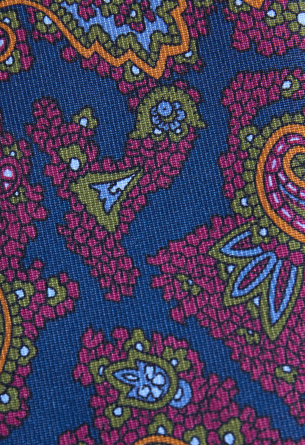 Paul Stuart Ornate Paisley Print Silk Tie, image 3