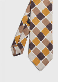 Paul Stuart Printed Curved Squares Tie, thumbnail 1