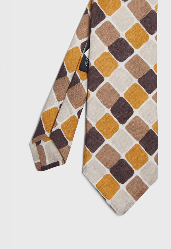 Paul Stuart Printed Curved Squares Tie, image 1