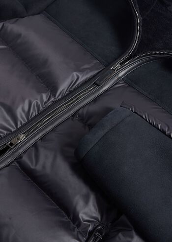 Paul Stuart Quilted Puffer with Shearling