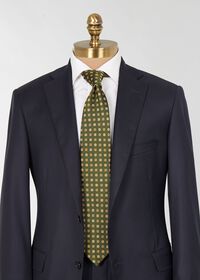 Paul Stuart Woven Silk Two Color Floral Medallion Tie, thumbnail 2