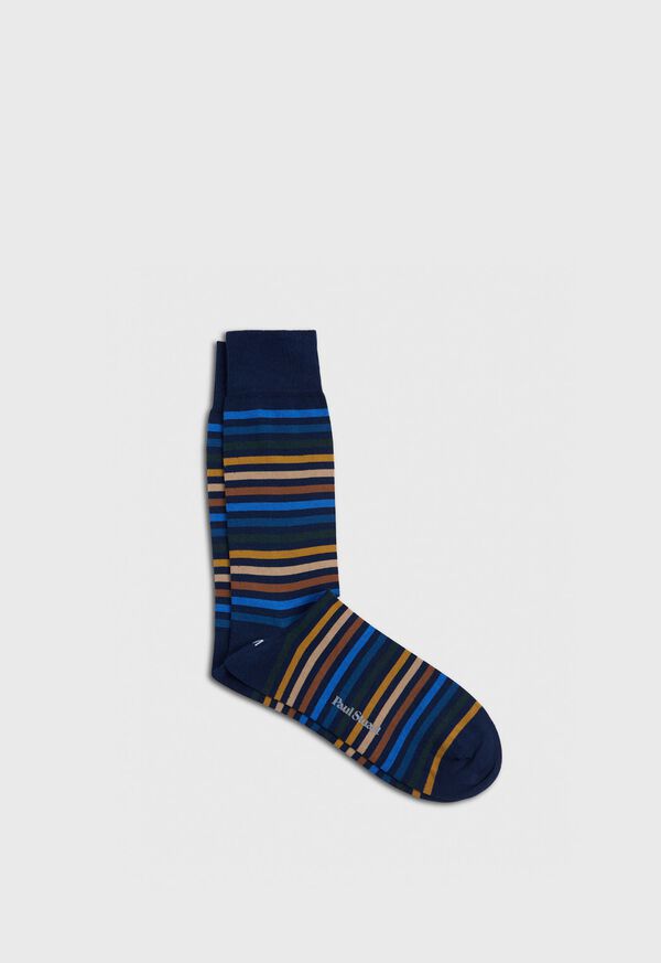 Paul Stuart Multicolor Stripe Sock, image 1