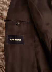 Paul Stuart Silk Brown Plaid Jacket, thumbnail 3