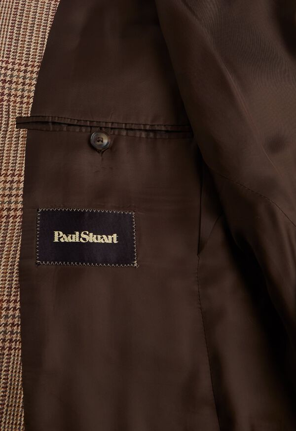 Paul Stuart Silk Brown Plaid Jacket, image 3