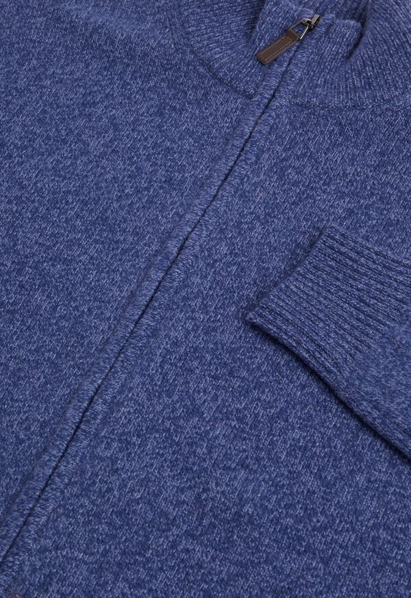 Paul Stuart Wool & Cashmere Moulinee Full Zip Sweater, image 2