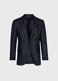 Paul Stuart Black Linen Two-Button Jacket, thumbnail 1