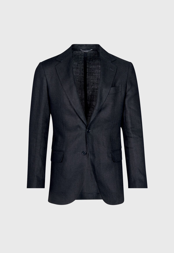 Paul Stuart Black Linen Two-Button Jacket, image 1