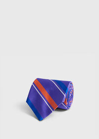 Paul Stuart Woven Silk Multi-Color Stripe Tie, thumbnail 1