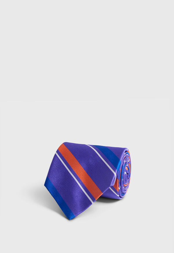 Paul Stuart Woven Silk Multi-Color Stripe Tie, image 1