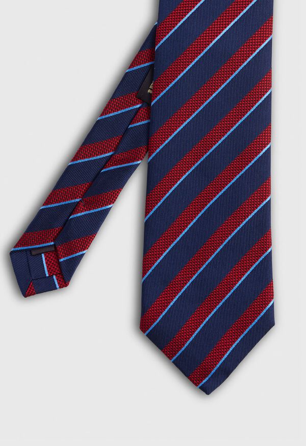 Paul Stuart Silk Jacquard Stripe Tie, image 1