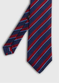 Paul Stuart Silk Jacquard Stripe Tie, thumbnail 1