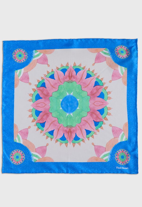 Paul Stuart Printed Silk Sunburst Pocket Square, image 2