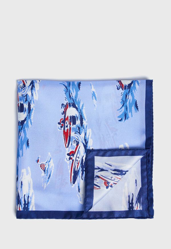 Paul Stuart Speed Boat Pocket Square, image 1