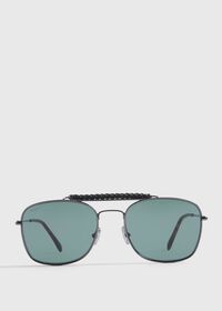 Paul Stuart TOD’S Shiny Dark Ruthenium Metal Sunglasses, thumbnail 1