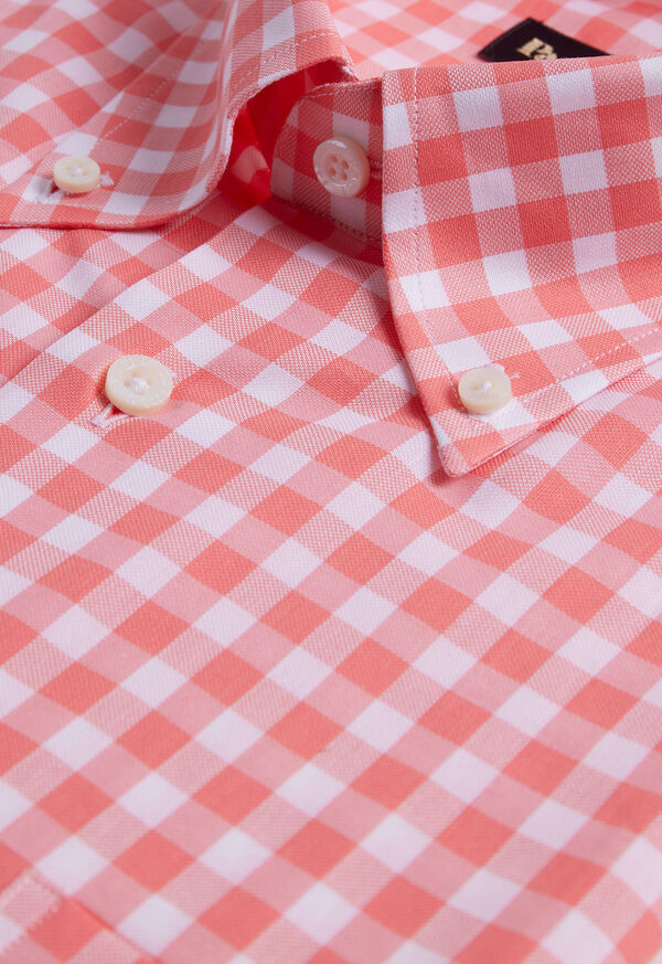 Paul Stuart Cotton Gingham Sport Shirt, image 2