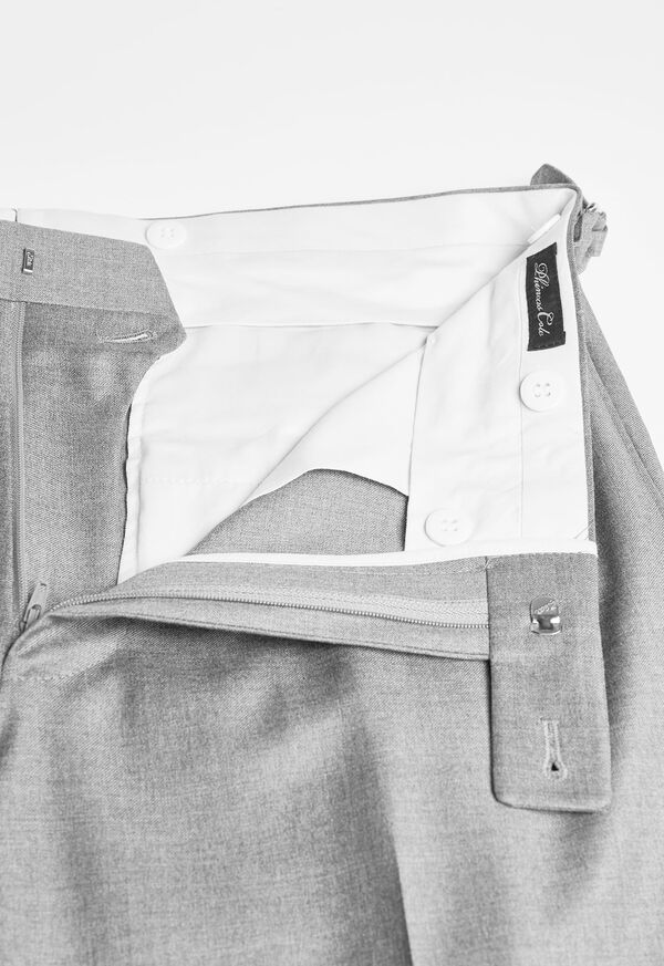 Paul Stuart Silver Grey Plain Front Super 110s Trouser, image 2