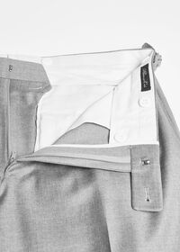 Paul Stuart Silver Grey Plain Front Super 110s Trouser, thumbnail 2