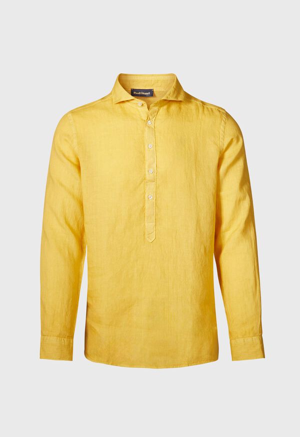 Paul Stuart Linen Half Placket Sport Shirt, image 1