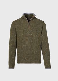 Paul Stuart Marled Quarter Zip Sweater, thumbnail 1