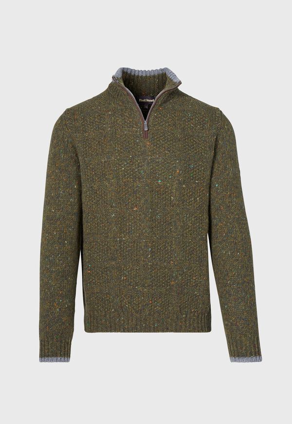 Paul Stuart Marled Quarter Zip Sweater, image 1