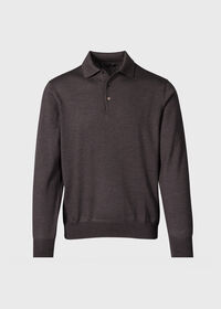 Paul Stuart Merino Wool Long Sleeve Polo, thumbnail 1