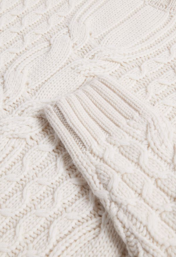 Paul Stuart Cashmere Cable and Rib Crewneck Sweater, image 3
