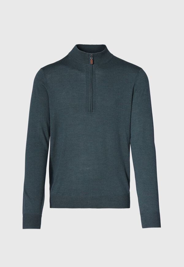 Paul Stuart Merino Wool Quarter Zip Sweater, image 1