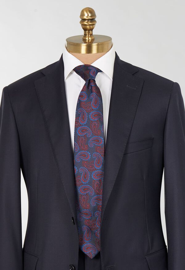 Paul Stuart Woven Silk Two Tone Paisley Tie, image 4