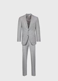 Paul Stuart Grey 100% Wool Birdseye Suit, thumbnail 1