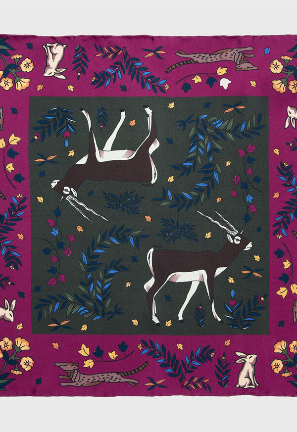 Paul Stuart Forest Scene Novelty Pocket Square, image 1
