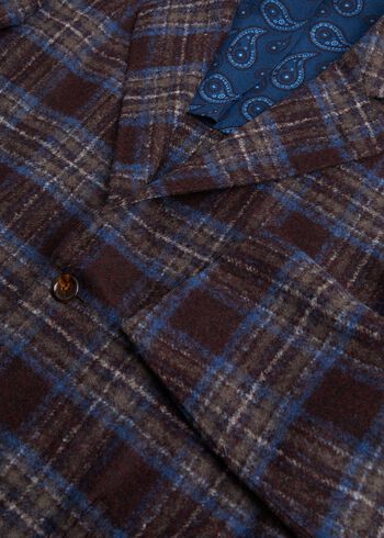 Paul Stuart Burgundy Plaid Blazer