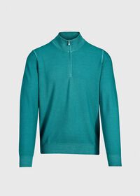 Paul Stuart Merino Wool Rice Stitch Quarter Zip Sweater, thumbnail 1