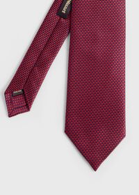 Paul Stuart Woven Silk Two Color Houndstooth Tie, thumbnail 2