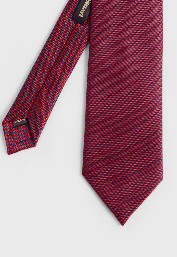 Paul Stuart Woven Silk Two Color Houndstooth Tie, image 2