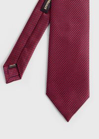 Paul Stuart Woven Silk Two Color Houndstooth Tie, thumbnail 1