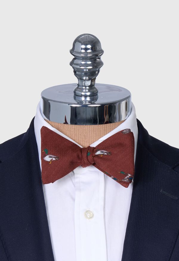 Paul Stuart Wool Mallard Print Bow Tie, image 2