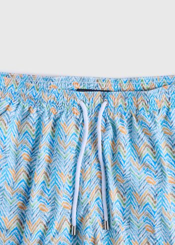 Paul Stuart Multicolor Zig Zag Swim Trunk