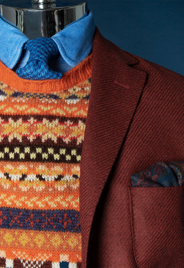 Paul Stuart Red Shetland Wool Soft Jacket, image 3
