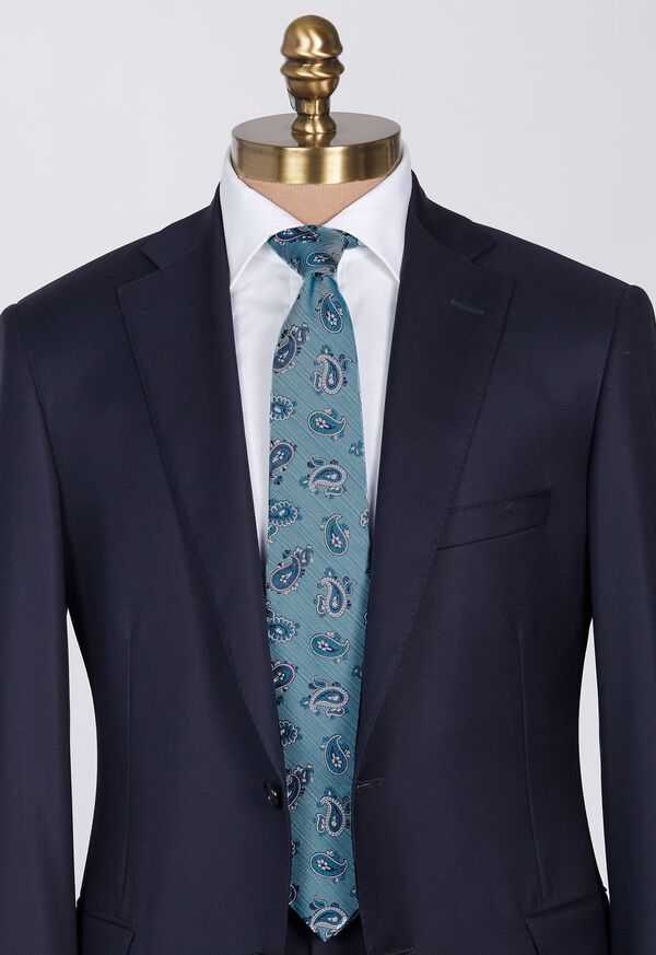 Paul Stuart Woven Silk Summer Paisley Tie, image 2