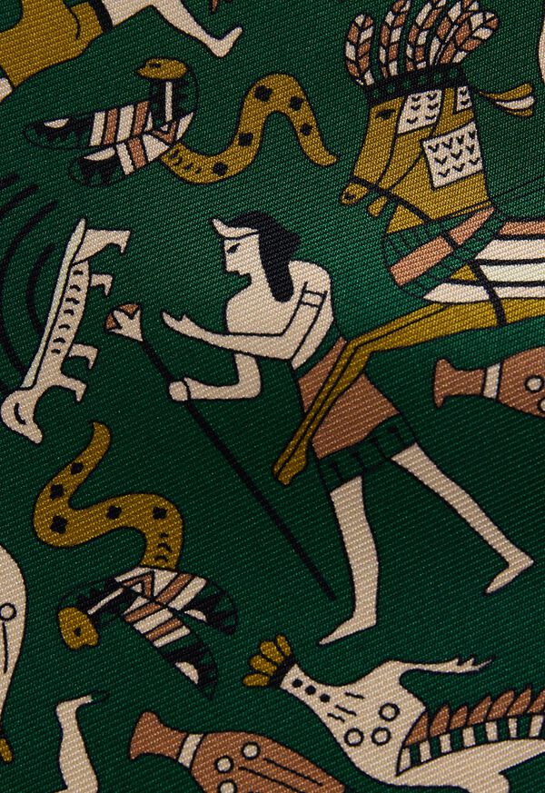 Paul Stuart Printed Silk Ascot, image 3