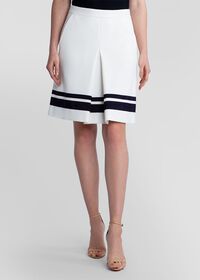 Paul Stuart Striped Hem Pleated Skirt, thumbnail 1