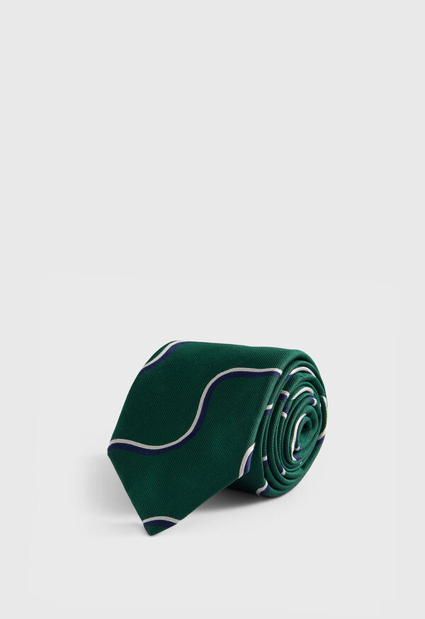 Paul Stuart Silk Deco Wave Tie, image 1