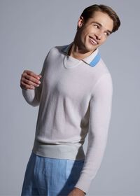 Paul Stuart Open Collar Cashmere Sweater, thumbnail 2
