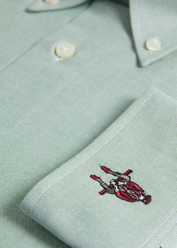 Paul Stuart Cotton Oxford Logo Sport Shirt