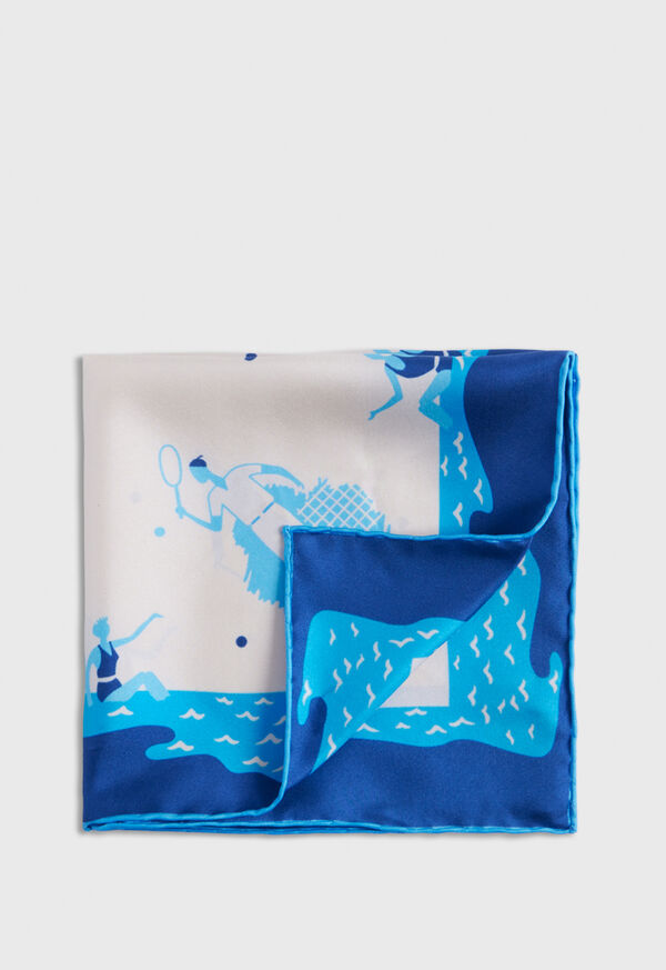 Paul Stuart Silk Twill Summer Sports Pocket Square, image 1