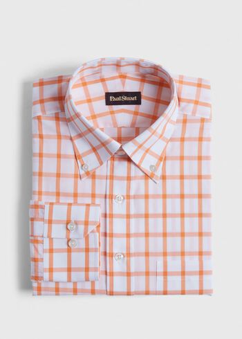 Paul Stuart Oversized Windowpane Cotton Dress Shirt