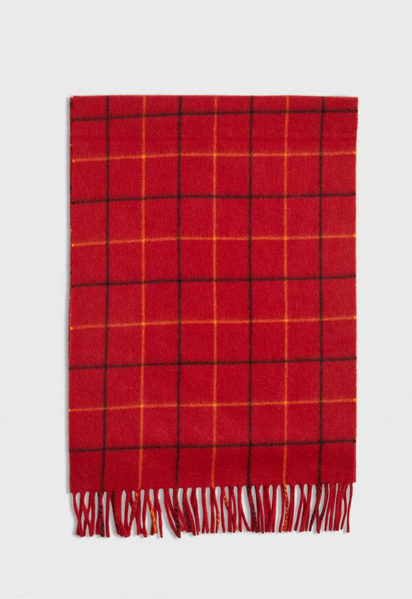 Paul Stuart Cashmere 2 Color Windowpane Scarf, image 2